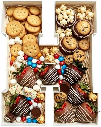 Plastic Fillable Letter Charcuterie Box, 10in Reusable Alphabet Shaped Tray for Birthday Anniversaries, Party