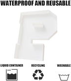 Plastic Fillable Letter Charcuterie Box, 10in Reusable Alphabet Shaped Tray for Birthday Anniversaries, Party, alternate view