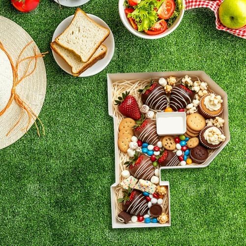 Plastic Fillable Letter Charcuterie Box, 10in Reusable Alphabet Shaped Tray for Birthday Anniversaries, Party, alternate view