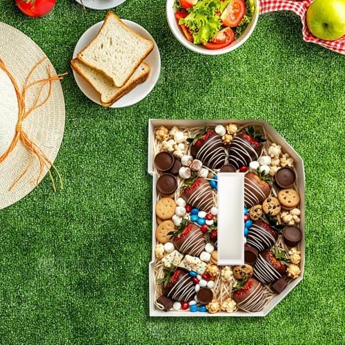 Plastic Fillable Letter Charcuterie Box, 10in Reusable Alphabet Shaped Tray for Birthday Anniversaries, Party, alternate view