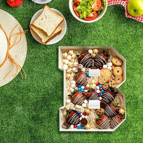 Plastic Fillable Letter Charcuterie Box, 10in Reusable Alphabet Shaped Tray for Birthday Anniversaries, Party, alternate view