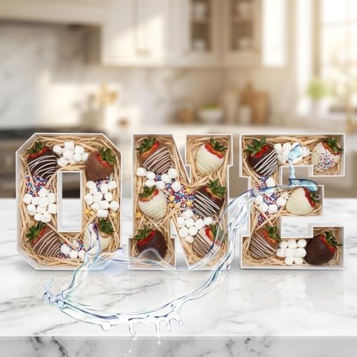 Plastic Fillable Letter Charcuterie Box, 10in Reusable Alphabet Shaped Tray for Birthday Anniversaries, Party, alternate view
