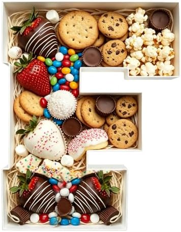 Plastic Fillable Letter Charcuterie Box, 10in Reusable Alphabet Shaped Tray for Birthday Anniversaries, Party