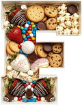 Plastic Fillable Letter Charcuterie Box, 10in Reusable Alphabet Shaped Tray for Birthday Anniversaries, Party