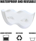 Plastic Fillable Mask Charcuterie Box, 10in Reusable Alphabet Shaped Tray for Purim Anniversaries, Party, alternate view 3