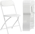 Plastic Folding Chairs Set of 100, White Plastic Folding Chairs, Perfect for Party Event Outside Entertaining