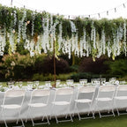 Plastic Folding Chairs Set of 100, White Plastic Folding Chairs, Perfect for Party Event Outside Entertaining, alternate view