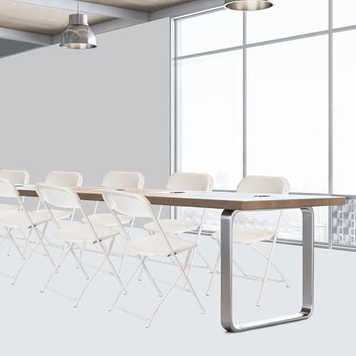 Plastic Folding Chairs Set of 100, White Plastic Folding Chairs, Perfect for Party Event Outside Entertaining, alternate view
