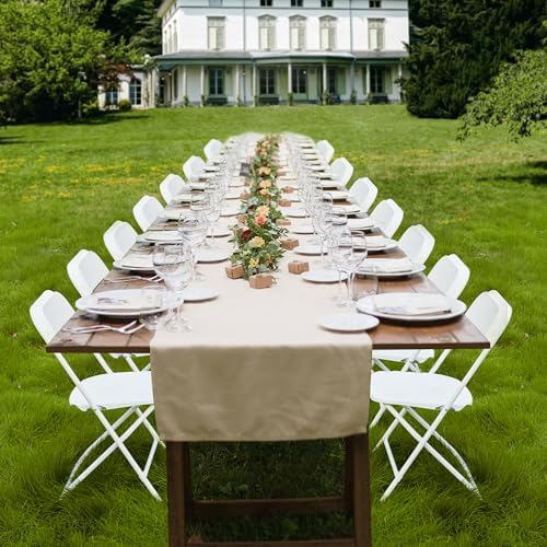 Plastic Folding Chairs Set of 100, White Plastic Folding Chairs, Perfect for Party Event Outside Entertaining, alternate view