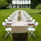 Plastic Folding Chairs Set of 100, White Plastic Folding Chairs, Perfect for Party Event Outside Entertaining, alternate view