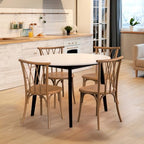 Plastic Outdoor Dining Chairs Set of 2, Stackable Patio Dining Chairs with Wicker Backrest, Waterproof Kitchen &, alternate