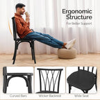 Plastic Outdoor Dining Chairs Set of 4, Stackable Patio Dining Chairs with Wicker Backrest, Waterproof Kitchen &, alternate