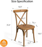 Plastic Outdoor Dining Chairs Set of 8, Stackable Patio Dining Chairs with X Back, Waterproof Kitchen & Dining, alternate