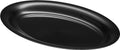 Plastic Oval Serving Trays 11 X 16 Oval Serving Platters Disposable Party Dish (8, Black) in 11 X 16 in Black
