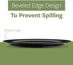 Plastic Oval Serving Trays 11 X 16 Oval Serving Platters Disposable Party Dish (4, Black) in 11 inches by 16, alternate view