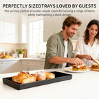 Plastic Serving Tray for Party Supplies Serving Platter for Food Reusable Platters for Catering Snack Fruit, alternate view 2