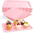 Plastic Serving Trays,24 Pack Rectangle Serving Platters Decorative Serving Trays Dessert Table Trays,15"x10"