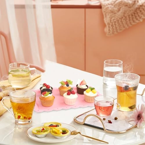 Plastic Serving Trays,24 Pack Rectangle Serving Platters Decorative Serving Trays Dessert Table Trays,15"x10", alternate view