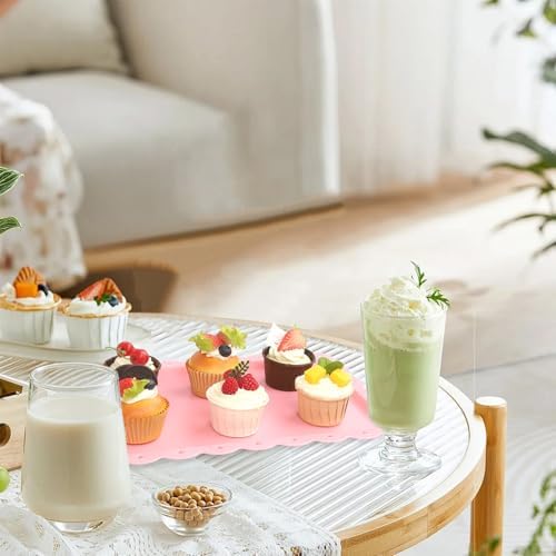 Plastic Serving Trays,24 Pack Rectangle Serving Platters Decorative Serving Trays Dessert Table Trays,15"x10", alternate view