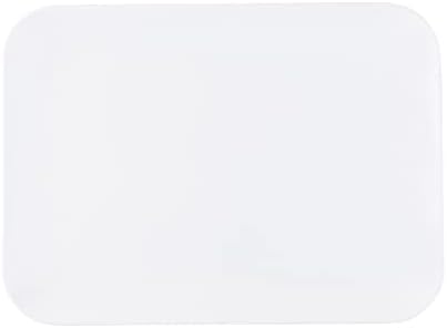 Plastic Serving Trays - Rectangle White Serving Platters 8''X11'' Disposable Party DishPack of 2 in White