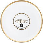 Plastic Serving Trays - Round Serving Platters with Gold Rim 14X14 Disposable Party DishPack of 8 in White