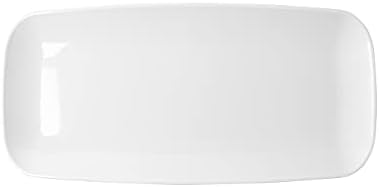 Plastic Serving Trays - Serving Platters Disposable Party Dish White, (4, Rectangle White Tray 10'') in White, alternate view