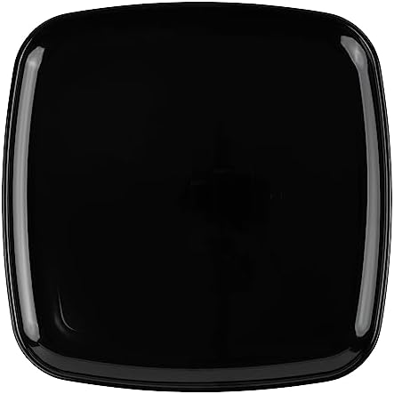Plastic Serving Trays - Serving Platters Disposable Party Dish White, (4, Square Black Trays) in White, alternate view 4