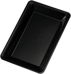 Plastic Serving Trays - Serving Platters Rectangle 10 X 14 Disposable Party Dish Black Pack of 4 in Black, alternate view 6