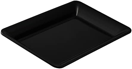 Plastic Serving Trays - Serving Platters Rectangle 10 X 14 Disposable Party Dish Black Pack of 4 in Black, alternate view 7