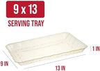Plastic Serving Trays - Serving Platters Rectangle 9X13 Disposable Gold Glitter Party Dish Includes 4 Trays in, alternate