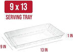 Plastic Serving Trays - Serving Platters Rectangle 9X13 Disposable Party Dish 8 Clear in Clear, alternate view 3