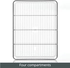 Plastic Stackable Tea Bag Storage Organizer Bin with 4 Divided Compartments - Holder for Kitchen Cabinet, alternate view 3