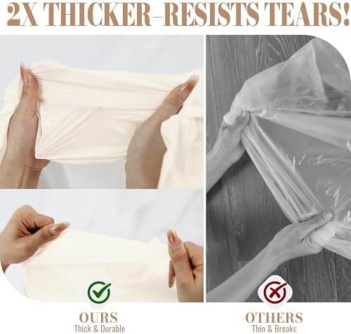 Plastic Table Cloth, 54In x 300Ft Plastic Table Cloth Disposable in 54" x 3600" (Rectangular) in Creamy White, alternate view