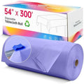 Plastic Table Cloth Disposable, 54In X 300F Table Cover Roll of Oilproof in 54" x 3600" (Rectangular) in Purple