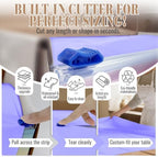 Plastic Table Cloth Disposable, 54In X 300F Table Cover Roll of Oilproof in 54" x 3600" (Rectangular) in Purple, alternate