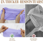 Plastic Table Cloth Disposable, 54In X 300F Table Cover Roll of Oilproof in 54" x 3600" (Rectangular) in Purple, alternate
