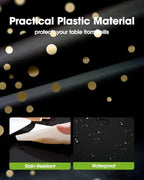 Plastic Table Cloth Disposable 54x108 Black Gold 3Pack, alternate view 6