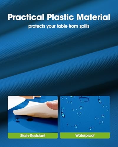 Plastic Table Cloth Disposable 54x108 Blue 3Pack, alternate view 3
