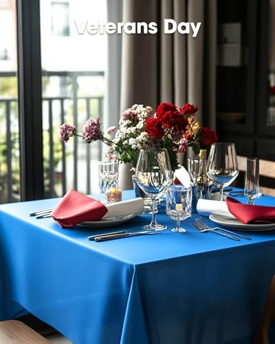 Plastic Table Cloth Disposable 54x108 Blue 3Pack, alternate view 5