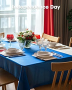 Plastic Table Cloth Disposable 54x108 Blue 3Pack, alternate view 7