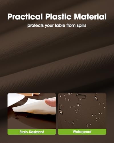 Plastic Table Cloth Disposable 54x108 Brown 3Pack, alternate view 3