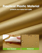 Plastic Table Cloth Disposable 54x108 Gold 3Pack, alternate view 3