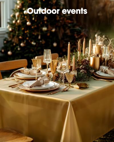 Plastic Table Cloth Disposable 54x108 Gold 3Pack, alternate view 5