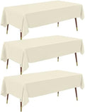 Plastic Table Cloth Disposable 54x108 Ivory 3Pack