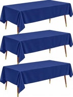 Plastic Table Cloth Disposable 54x108 Navy Blue 3Pack
