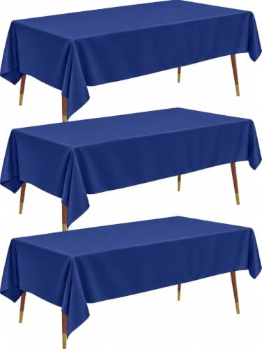 Plastic Table Cloth Disposable 54x108 Navy Blue 3Pack
