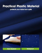 Plastic Table Cloth Disposable 54x108 Navy Blue 3Pack, alternate view 3