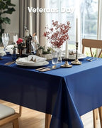 Plastic Table Cloth Disposable 54x108 Navy Blue 3Pack, alternate view 5