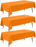 Plastic Table Cloth Disposable 54x108 Orange 3Pack