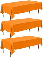 Plastic Table Cloth Disposable 54x108 Orange 3Pack
